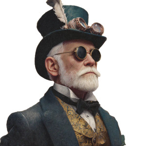 Steampunk Roosevelt Vinyl Car Decal Sticker – Waterproof & UV-Resistant 3.4133333333333336"