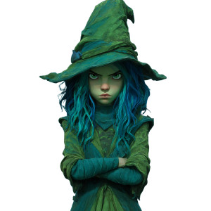 Angry Green Witch Vinyl Car Decal Sticker – Waterproof & UV-Resistant 3.4133333333333336" Angry Green Witch Vinyl Car Decal Sticker – Waterproof & UV-Resistant 3.4133333333333336"