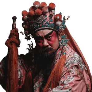 Chinese Opera Male Vinyl Car Decal Sticker – Waterproof & UV-Resistant 3.4133333333333336"