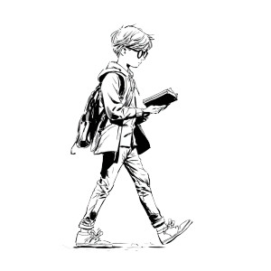 Teen Reading Book Vinyl Car Decal Sticker – Waterproof & UV-Resistant 3.4133333333333336"