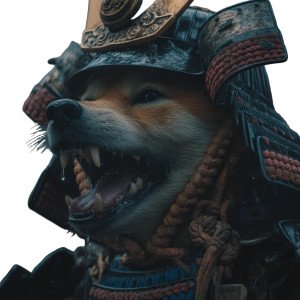 Cyberpunk Samurai Dog Vinyl Car Decal Sticker – Waterproof & UV-Resistant 6.826666666666667"