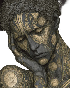 Abstract Human Form V2 Vinyl Car Decal Sticker – Waterproof & UV-Resistant 4.0"