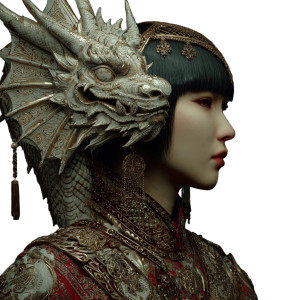 Dragon Lady V2 Vinyl Car Decal Sticker – Waterproof & UV-Resistant 3.4133333333333336"