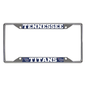 NFL Tennessee Titans License Plate Frame | Chromed Metal, Slim Line Design, Eye Catching Team Logo