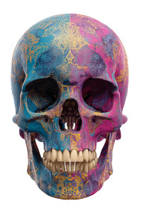Psychedelic Skull Vinyl Car Decal Sticker – Waterproof & UV-Resistant 8.96"