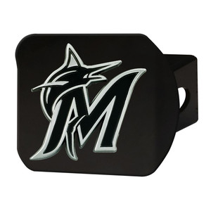 MLB Miami Marlins Chrome Logo Hitch Cover | Fits 2 Inch Receiver | Chrome Plated Metal MLB Miami Marlins Chrome Logo Hitch Cover | Fits 2 Inch Receiver | Chrome Plated Metal