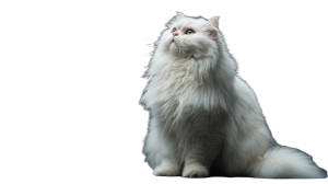 White Persian Cat V7 Vinyl Car Decal Sticker – Waterproof & UV-Resistant 2.72"
