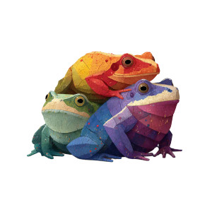 Pride Frogs Vinyl Car Decal Sticker – Waterproof & UV-Resistant 3.4133333333333336"