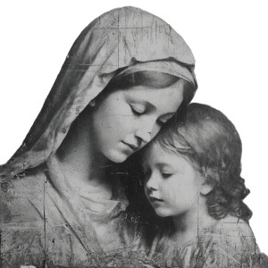 Mother Mary Stencil Vinyl Car Decal Sticker – Waterproof & UV-Resistant 3.4133333333333336"