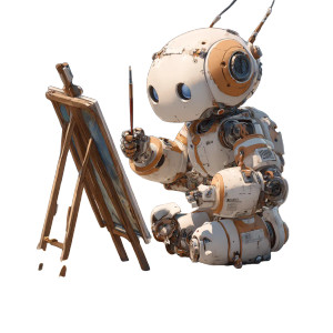 Painting Robot V5 Vinyl Car Decal Sticker – Waterproof & UV-Resistant 3.4133333333333336"