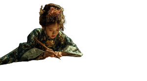 Ancient Calligraphy Scene Vinyl Car Decal Sticker – Waterproof & UV-Resistant 2.72"