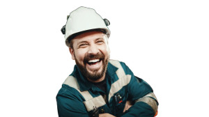 Construction Workers Celebrating Vinyl Car Decal Sticker – Waterproof & UV-Resistant 5.4