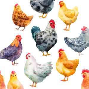 Whimsical Chickens Pattern Vinyl Car Decal Sticker – Waterproof & UV-Resistant 3.4133333333333336" Whimsical Chickens Pattern Vinyl Car Decal Sticker – Waterproof & UV-Resistant 3.4133333333333336"
