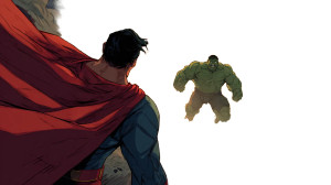 Superman Vs Hulk V3 Vinyl Car Decal Sticker – Waterproof & UV-Resistant 2.72"