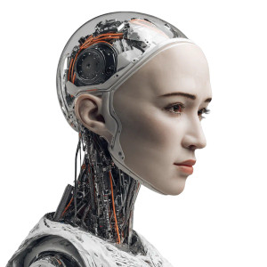 Ai Robot Sophia Vinyl Car Decal Sticker – Waterproof & UV-Resistant 3.4133333333333336"