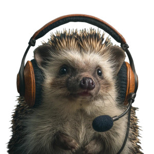 Hedgehog Dj Vinyl Car Decal Sticker – Waterproof & UV-Resistant 3.4133333333333336"