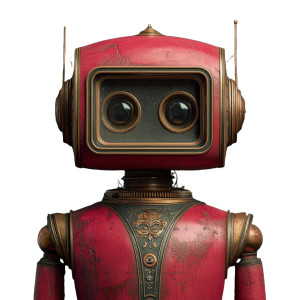 Psychedelic Vintage Robot Vinyl Car Decal Sticker – Waterproof & UV-Resistant 6.826666666666667"