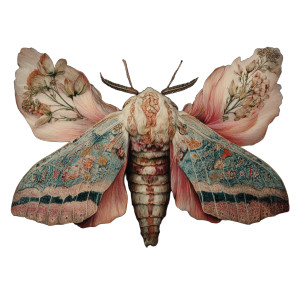 Beautiful Moth Vinyl Car Decal Sticker – Waterproof & UV-Resistant 6.826666666666667"