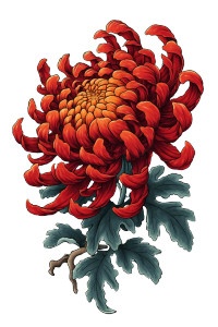 Skull Chrysanthemum Tattoo Vinyl Car Decal Sticker – Waterproof & UV-Resistant 4.4