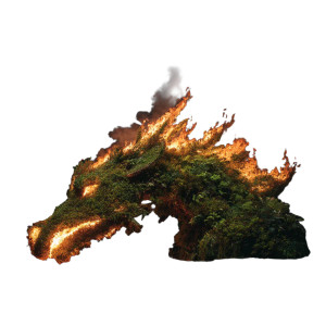 Fire Plant Dragon Vinyl Car Decal Sticker – Waterproof & UV-Resistant 3.4133333333333336"