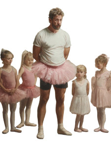 Father In Tutu Vinyl Car Decal Sticker – Waterproof & UV-Resistant 8.213333333333333"