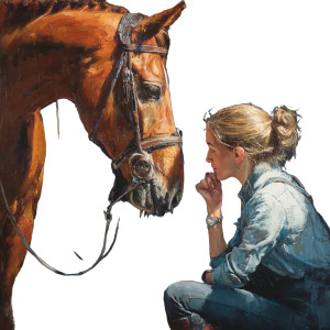 Therapy With Horse Vinyl Car Decal Sticker – Waterproof & UV-Resistant 3.4133333333333336"