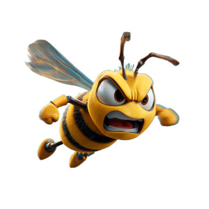 Speedy African Bee Vinyl Car Decal Sticker – Waterproof & UV-Resistant 3.4133333333333336"