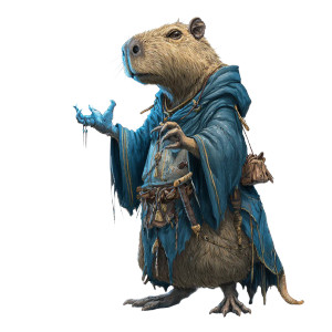 Capybara Sorcerer Vinyl Car Decal Sticker – Waterproof & UV-Resistant 3.4133333333333336"