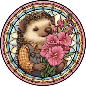Baby Hedgehog Sticker Vinyl Car Decal Sticker – Waterproof & UV-Resistant 3.4133333333333336"