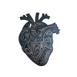Maori Heart Tattoo Vinyl Car Decal Sticker – Waterproof & UV-Resistant 3.4133333333333336"