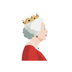 Queen'S Profile Vinyl Car Decal Sticker – Waterproof & UV-Resistant 3.4133333333333336"