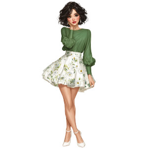 Elegant Young Girl V4 Vinyl Car Decal Sticker – Waterproof & UV-Resistant 3.4133333333333336"