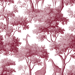 Toile Giraffes Sketch Vinyl Car Decal Sticker – Waterproof & UV-Resistant 3.4133333333333336"