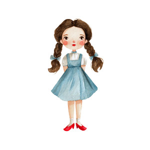 Cute Dorothy Gale Vinyl Car Decal Sticker – Waterproof & UV-Resistant 6.826666666666667"