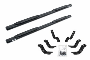 2022-2023 Toyota Tundra | Go Rhino Nerf Bar 4" Oval Straight Black Powder Coat with Step Pads 2022-2023 Toyota Tundra | Go Rhino Nerf Bar 4" Oval Straight Black Powder Coat with Step Pads
