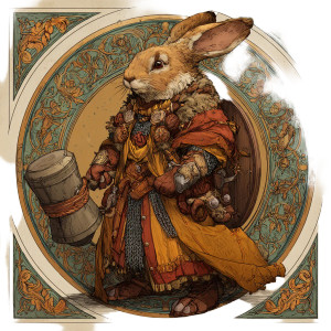 Rabbitfolk Harvest Guardian Vinyl Car Decal Sticker – Waterproof & UV-Resistant 3.4133333333333336"