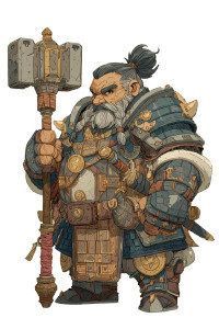 Dwarf Battlemaster Fighter Vinyl Car Decal Sticker – Waterproof & UV-Resistant 4.4