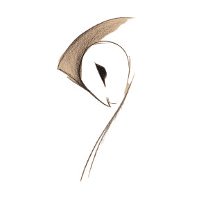 Abstract Owl Sketch Vinyl Car Decal Sticker – Waterproof & UV-Resistant 3.4133333333333336"