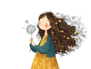 Girl With Dandelion V2 Vinyl Car Decal Sticker – Waterproof & UV-Resistant 6.1866666666666665"