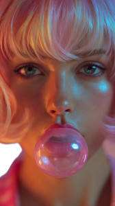 Bubblegum Pop Art Vinyl Car Decal Sticker – Waterproof & UV-Resistant 9.706666666666667"