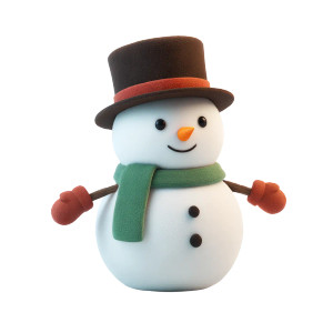 Cute Cartoon Snowman V3 Vinyl Car Decal Sticker – Waterproof & UV-Resistant 6.826666666666667"