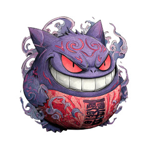 Gengar Daruma Doll Vinyl Car Decal Sticker – Waterproof & UV-Resistant 3.4133333333333336" Gengar Daruma Doll Vinyl Car Decal Sticker – Waterproof & UV-Resistant 3.4133333333333336"