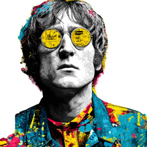 Pop Art Lennon Vinyl Car Decal Sticker – Waterproof & UV-Resistant 3.4133333333333336"