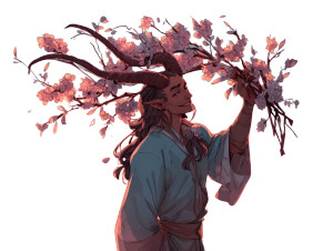 Blossoming Tiefling Vinyl Car Decal Sticker – Waterproof & UV-Resistant 6.1866666666666665" Blossoming Tiefling Vinyl Car Decal Sticker – Waterproof & UV-Resistant 6.1866666666666665"