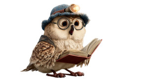 Wise Owl Scholar Vinyl Car Decal Sticker – Waterproof & UV-Resistant 2.72"