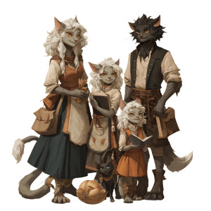 Tabaxi Family Portrait Vinyl Car Decal Sticker – Waterproof & UV-Resistant 3.4133333333333336" Tabaxi Family Portrait Vinyl Car Decal Sticker – Waterproof & UV-Resistant 3.4133333333333336"