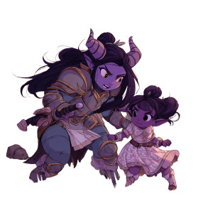 Tiefling Mother & Child Vinyl Car Decal Sticker – Waterproof & UV-Resistant 3.4133333333333336" Tiefling Mother & Child Vinyl Car Decal Sticker – Waterproof & UV-Resistant 3.4133333333333336"