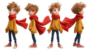 Pixar-Style Boy V17 Vinyl Car Decal Sticker – Waterproof & UV-Resistant 5.4