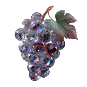 Crystal Grapes Cluster Vinyl Car Decal Sticker – Waterproof & UV-Resistant 3.4133333333333336"