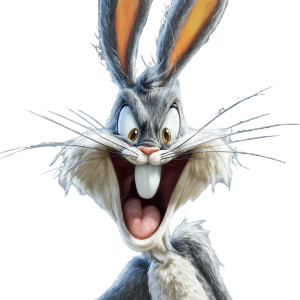 Crazy Bugs Bunny Vinyl Car Decal Sticker – Waterproof & UV-Resistant 3.4133333333333336"